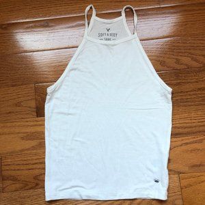 American Eagle White High Neck Tank Top